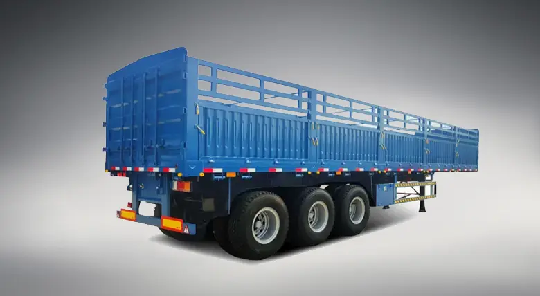 Howo 3 Axle 60t Cargo Fence Semi Trailer